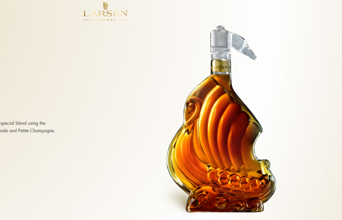 ストライプ デザイン/Striipe design LARSEN ブランデー 空瓶 ゴールド